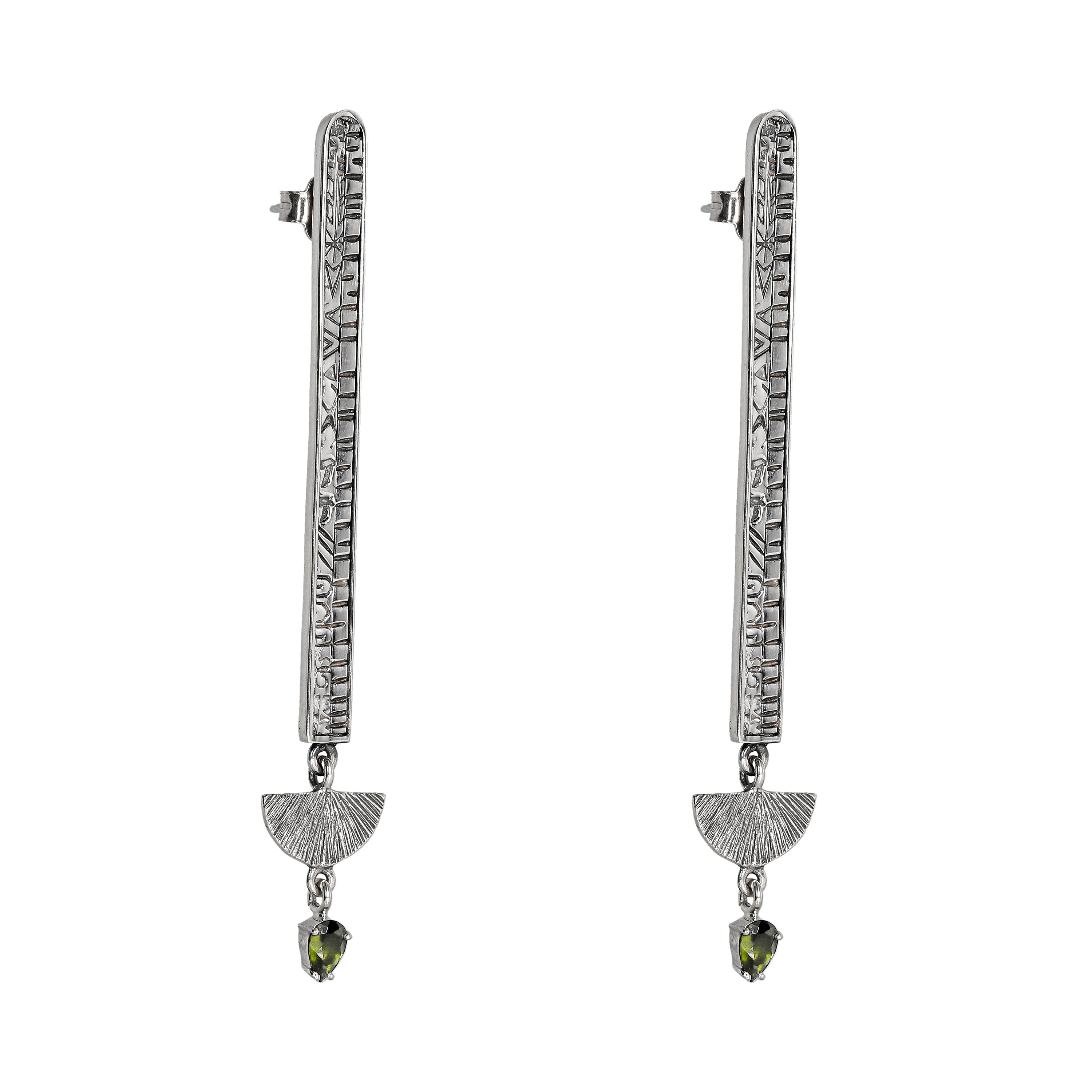 Cleo Earrings | Egyptian-Inspired Earrings | Hieroglyphic